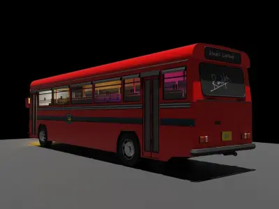 Ashoke Layland Bus  Low-poly 3D model