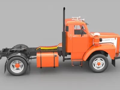 1975 Semi Truck 3D model