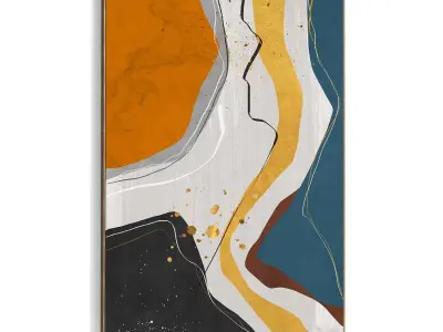 Plaster Two Photo Frame 410 Low-poly 3D model