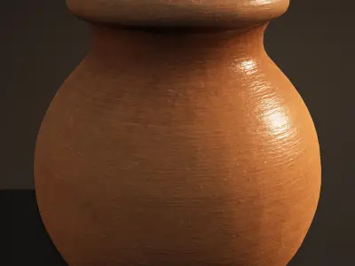 Vase Game Ready clay Low-poly 3D model
