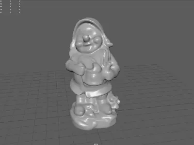 Garden Gnome 8 Low-poly 3D model