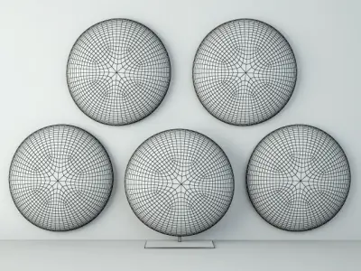 Zulu Round Shields 2 3D model