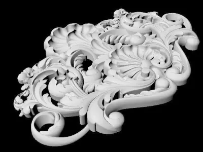 Central decor ornament for furniture 3D model 919