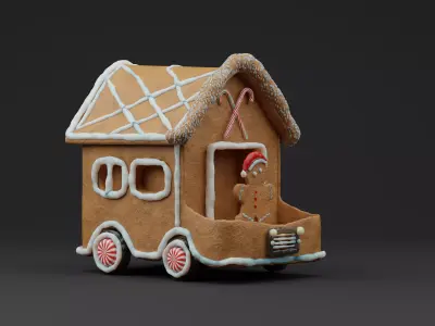 GingerBread Car 3D model