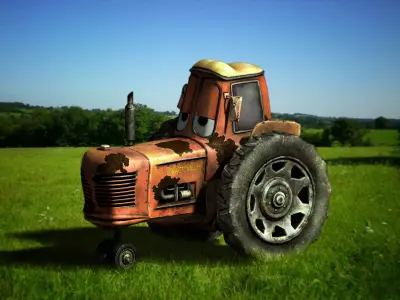Tractor from Cars Low-poly 3D model