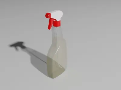 Mist spray bottle with nozzle 3D model