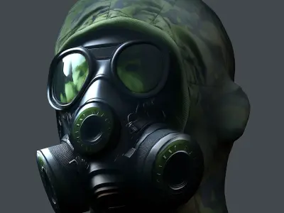 Helmet 3d model military combat Military Low-poly  Low-poly 3D model 12