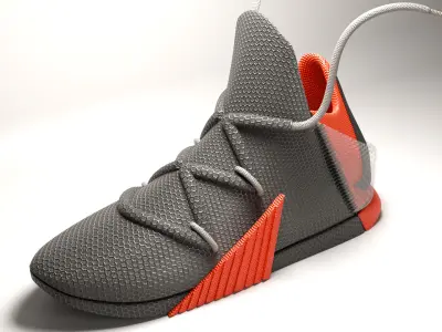 Nike Shoe - Orange 3D model