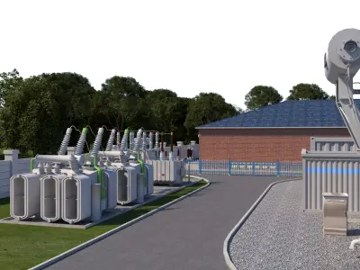 Electrical power substation 06 3D model