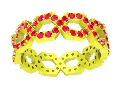 Luxury Openwork Pave Eternity Ring Jewelry Model 4544 3D print model