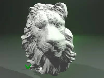 Lion for CNC or 3D print 3D print model