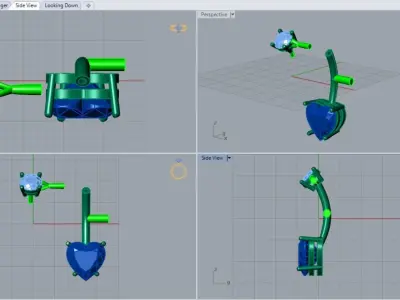 Navel piercing 3D print model