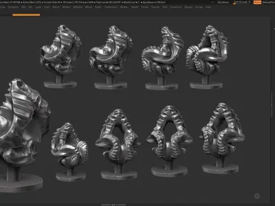 Modern Abstract Decorative sculpture 3d print model 124 3D print model