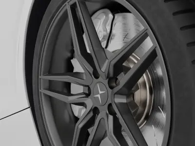 Polestar 1    3D Blender File        Lightin scene and Textured 3D model