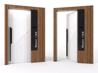 Modern Hotel Door 3D model