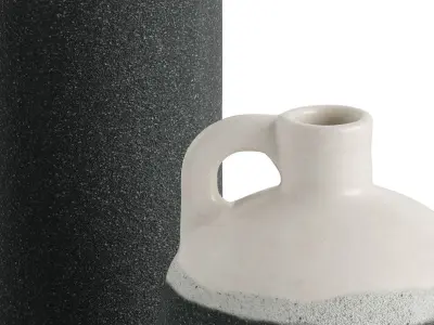 Two Toned Jud Vase Set Of 3 3D model