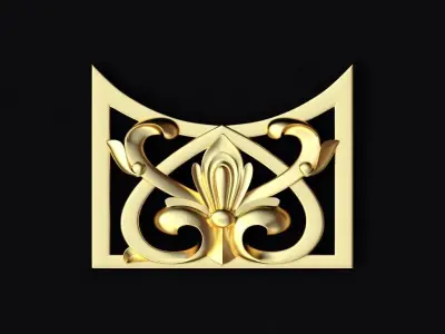 Central decor ornament for furniture 3D model 245