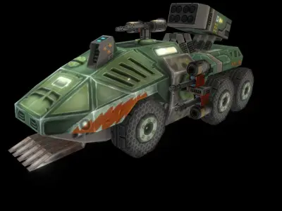 Tank GB Boss Low-poly 3D model