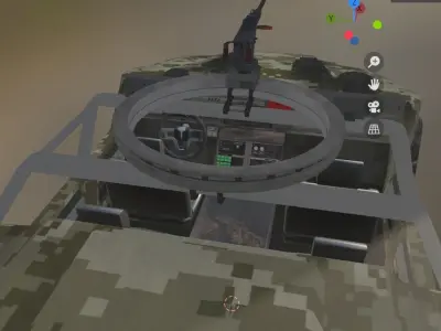 military car Low-poly 3D model