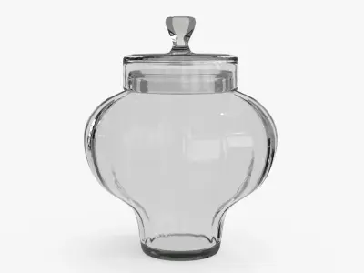 Glass Vase Set of 7 Low-poly 3D model