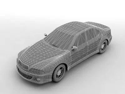 4-Door Sport Sedan - Sports Car 3D model