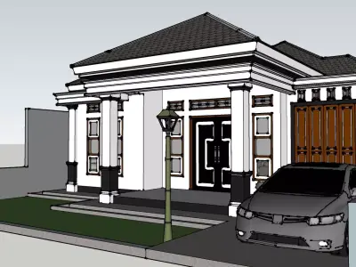 Rumah Type 100 M2 Low-poly 3D model