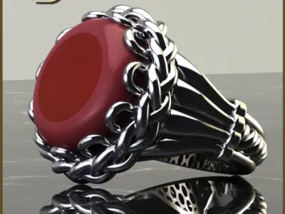 Mens ring STL 3D print model