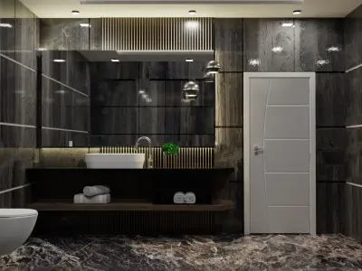 Luxury Bathroom 3D Model 3D model