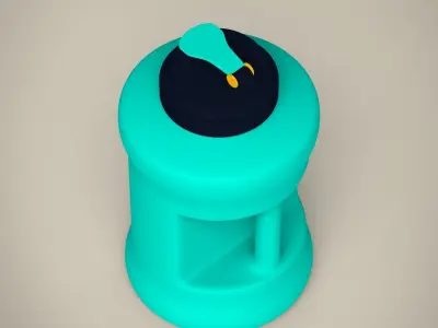 Protein shaker Low-poly 3D model