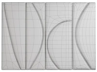 Wall panels 015 3D model