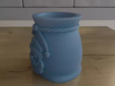 Santa Bag Planter Candy container STL Christmas 3D Model 3D print model