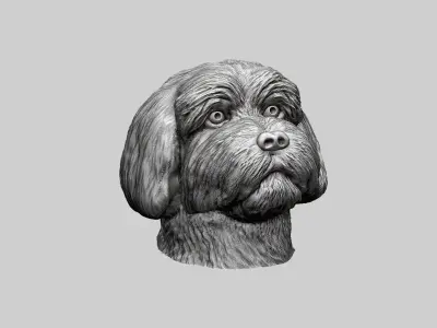 dog head Headphone Stand dog head Headset Stand  3D print model