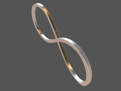 Infinity Symbol v4 005 Low-poly 3D model