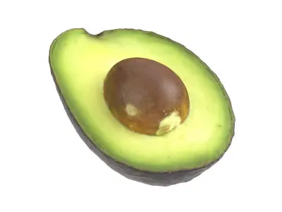 Photorealistic Avocado Half 3D Scan  3D model