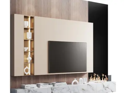 WALL TV SET 3 3D model