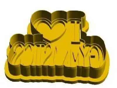 Gymnastics cookie cutter 3D model