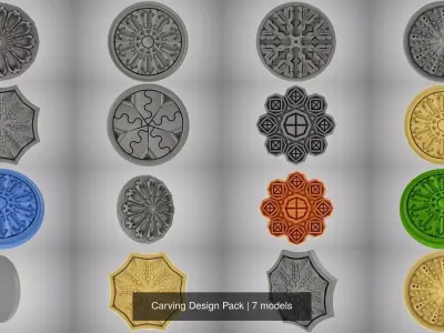 Carving Design Pack 3D Model Collection