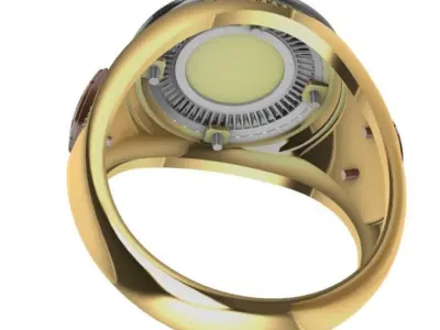 Saint benedict Ring gold benito 3D print model