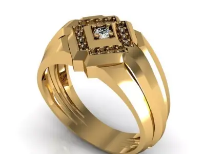 man daimond ring 3D print model