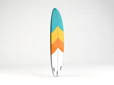 Funboard Surfboard 3D model