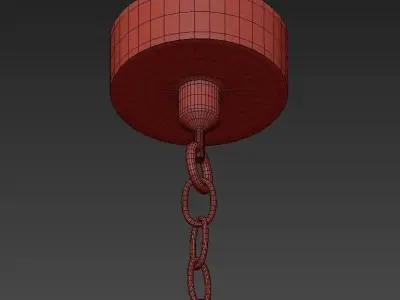 PAGODA two pendant lights silver 3D model