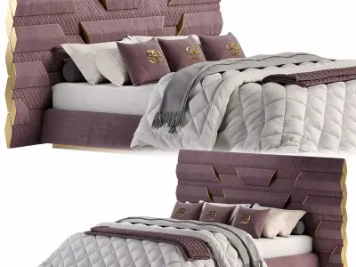Botega Gold Bed by Elve Luxury 3D model