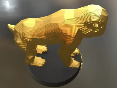 Parametric Monkey Low-poly 3D model