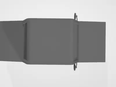 Cartoon car fully empty 3D model