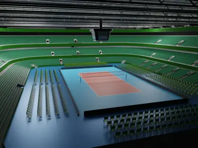 Volleyball Stadium Low-poly 3D model