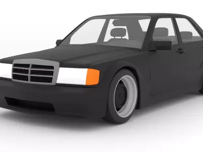 Classic Car Low-poly 3D model