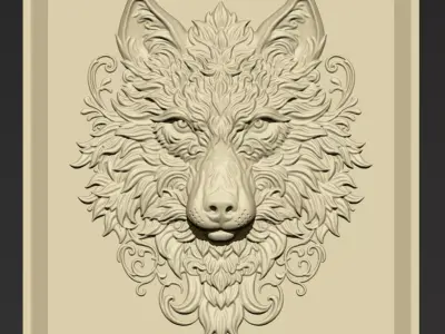 Wolf Head A76 3D print model