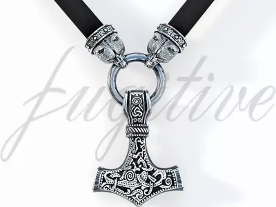 bear head decorative cord ends  3D print model