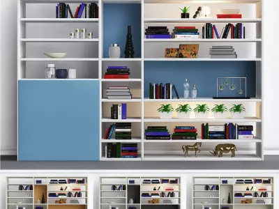 Wardrobe with decorative set 3D model