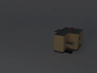 Multi story frame house Free 3D model